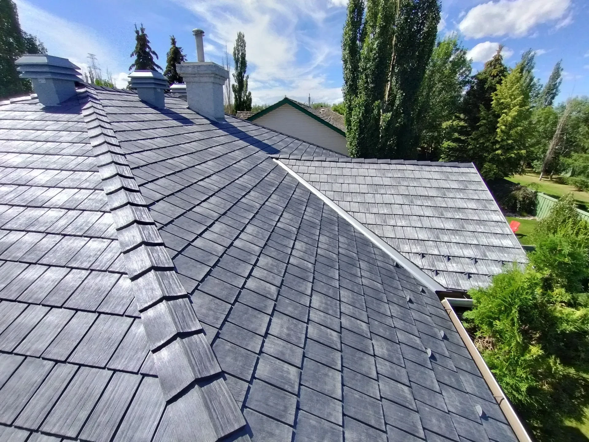 Euroshield rubber roofing installation on residential home