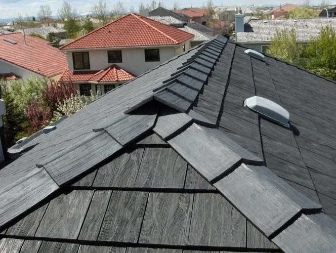 Euroshield shake profile roofing on cottage